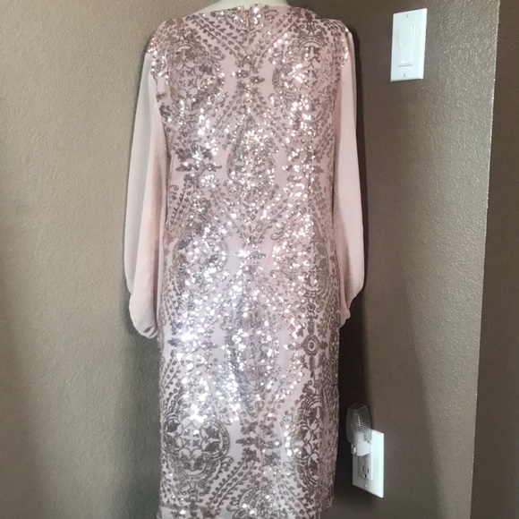 Blush sequin dress! Holiday! NYE - Picture 4 of 4